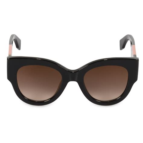 fendi black patterned cateye sunglasses|eyewear fendi glasses frames.